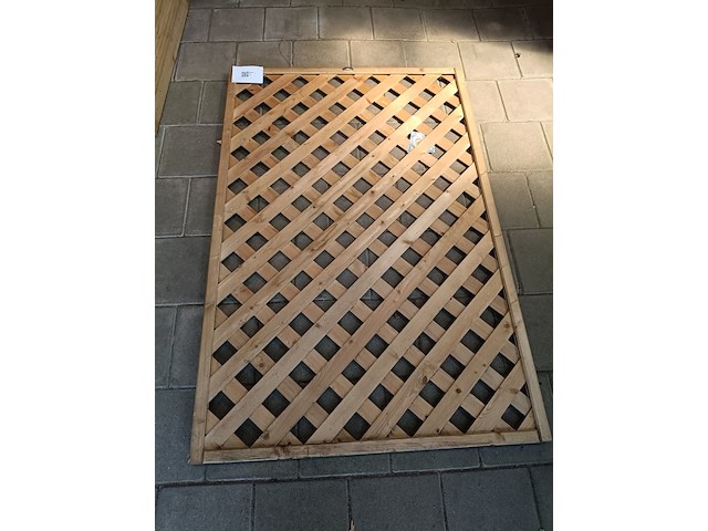 3x trellisschermen met diagonale lamellen - afbeelding 1 van  3