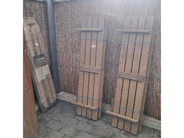 3x tuinbank, o.a. hillhout - afbeelding 1 van  9