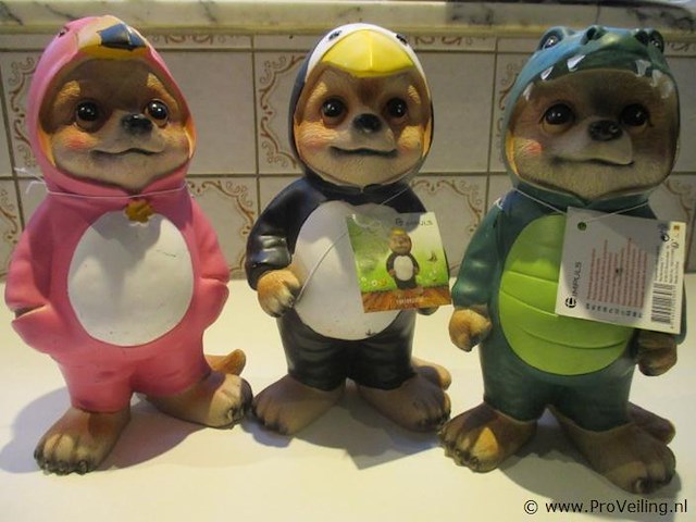 3x tuinbeeldjes - afbeelding 1 van  4