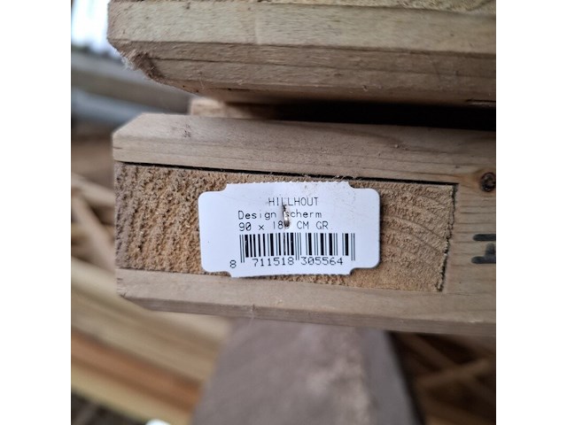 3x tuinscherm hillhout, grenen - afbeelding 3 van  3