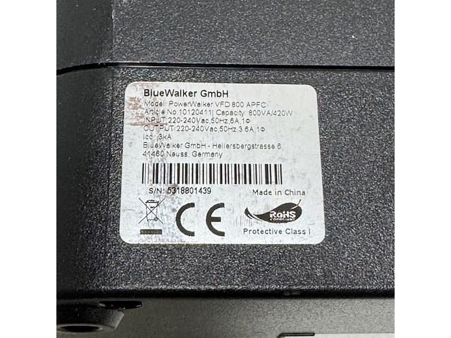 3x ups stekkerdoos bluewalker, powerwalker vfd 800 apfc - afbeelding 4 van  4