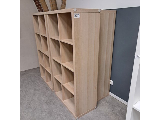 3x vakkenkast ikea, kallax, beuken - afbeelding 1 van  5
