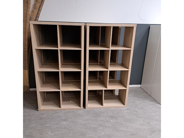 3x vakkenkast ikea, kallax, beuken - afbeelding 2 van  5