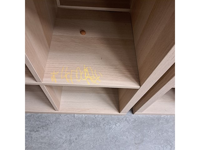 3x vakkenkast ikea, kallax, beuken - afbeelding 3 van  5