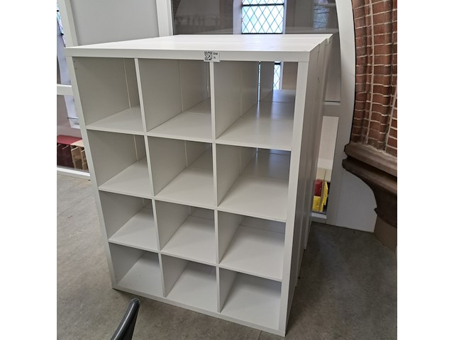 3x vakkenkast ikea, kallax, wit - afbeelding 1 van  5