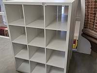 3x vakkenkast ikea, kallax, wit