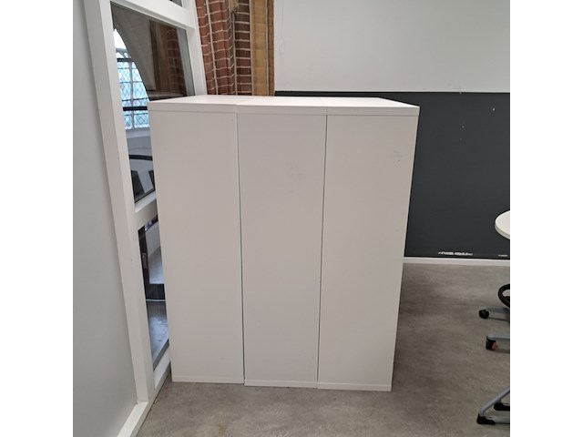 3x vakkenkast ikea, kallax, wit - afbeelding 2 van  5