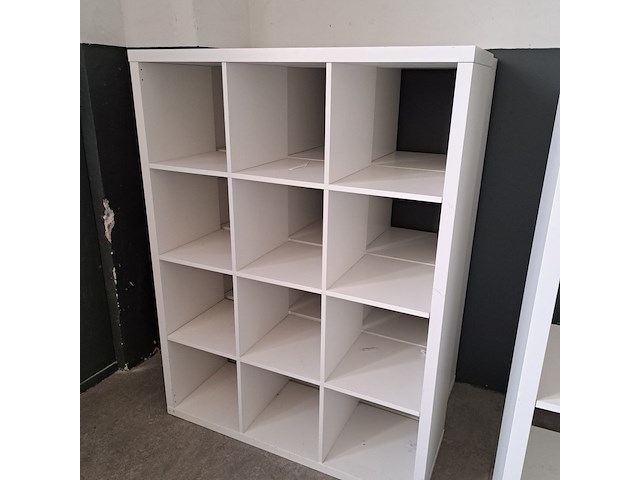 3x vakkenkast ikea, kallax, wit - afbeelding 1 van  2