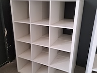 3x vakkenkast ikea, kallax, wit