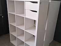3x vakkenkast ikea, kallax, wit - afbeelding 2 van  2