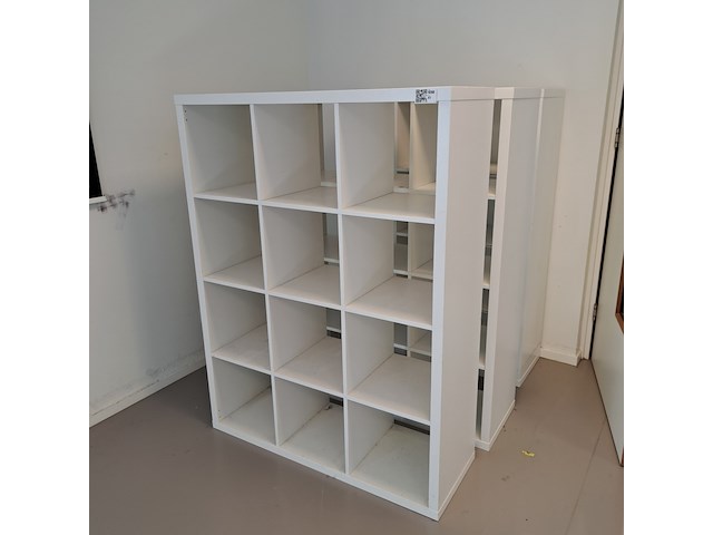 3x vakkenkast ikea, kallax, wit - afbeelding 1 van  5
