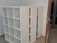3x vakkenkast ikea, kallax, wit - afbeelding 2 van  5