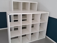 3x vakkenkast ikea, kallax, wit - afbeelding 1 van  6