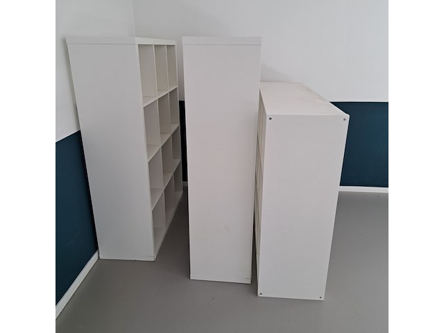 3x vakkenkast ikea, kallax, wit - afbeelding 6 van  6