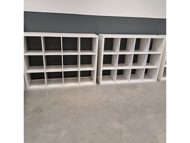 3x vakkenkast ikea, kallax, wit - afbeelding 1 van  7