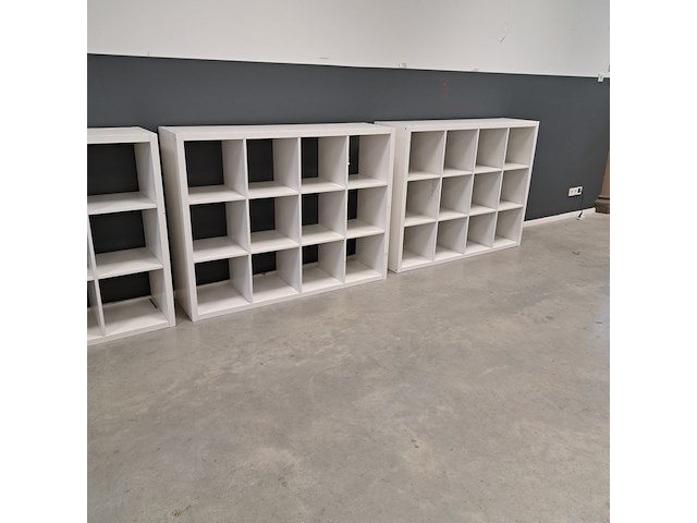 3x vakkenkast ikea, kallax, wit - afbeelding 2 van  7