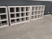 3x vakkenkast ikea, kallax, wit - afbeelding 2 van  7