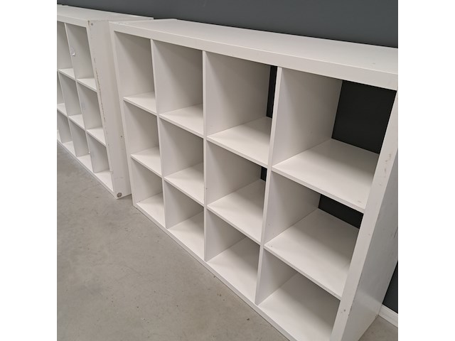 3x vakkenkast ikea, kallax, wit - afbeelding 3 van  7