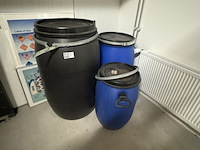 3x vat met klemdeksel, blauw - afbeelding 1 van  1