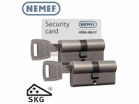 3x veiligheidscilinder, nemef, nf4, 2 gelijksluitende cilinders, 6 sleutels - afbeelding 2 van  3