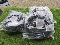 3x verlengkabel kopp, zwart - afbeelding 1 van  2