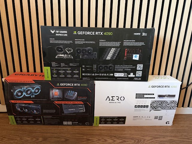 3x videokaart, asus & gigabyte, geforce rtx 4090 - afbeelding 8 van  15