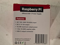 3x voedingsadapter, raspberry pi, usb-c power supply - afbeelding 2 van  3