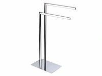 3x vrijstaande dubbele handdoekhouder aquasanit, qv085dcr, chroom