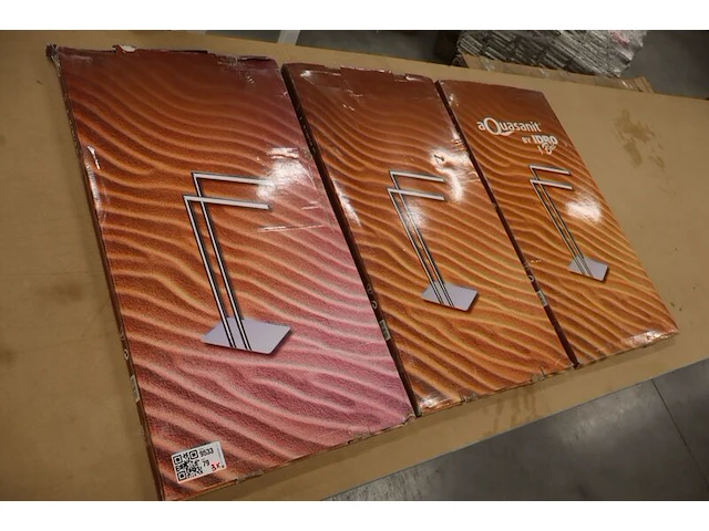 3x vrijstaande dubbele handdoekhouder aquasanit, qv085dcr, chroom - afbeelding 5 van  6