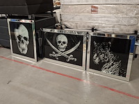 3x wall art glas, ambia - afbeelding 1 van  4