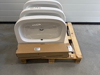 3x wastafel en 2x planchet geberit/wisa, basic 300, wit - afbeelding 1 van  4