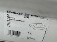 3x wastafel en 2x planchet geberit/wisa, basic 300, wit - afbeelding 3 van  4