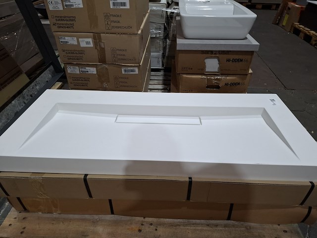 3x wastafel sienna 1200, glans wit - afbeelding 1 van  9