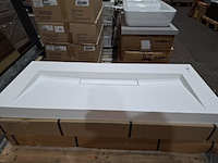 3x wastafel sienna 1200, glans wit - afbeelding 1 van  9