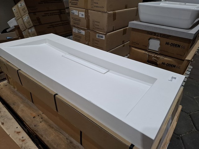 3x wastafel sienna 1200, glans wit - afbeelding 2 van  9