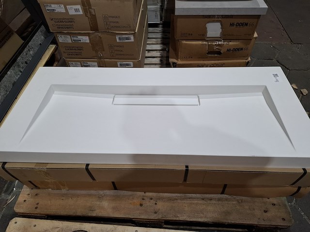 3x wastafel sienna 1200, glans wit - afbeelding 6 van  9