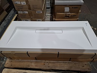 3x wastafel sienna 1200, glans wit - afbeelding 6 van  9