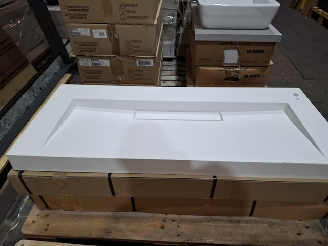 3x wastafel sienna 1200, mat wit - afbeelding 2 van  7