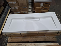 3x wastafel sienna 1200, mat wit - afbeelding 3 van  7