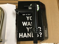 3x wastafelkranen, zwart/chroom/goud - afbeelding 2 van  4