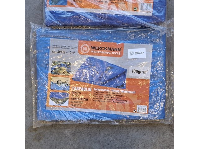3x waterdicht dekzeil, werckmann, blauw - afbeelding 2 van  4