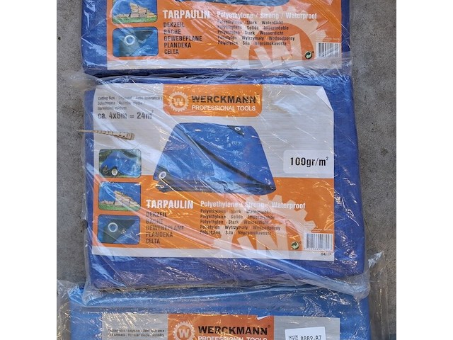 3x waterdicht dekzeil, werckmann, blauw - afbeelding 3 van  4
