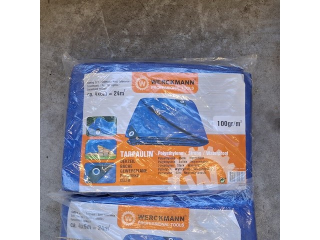 3x waterdicht dekzeil, werckmann, blauw - afbeelding 4 van  4