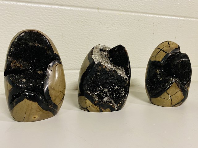 3x wilde septarie geode - afbeelding 1 van  6