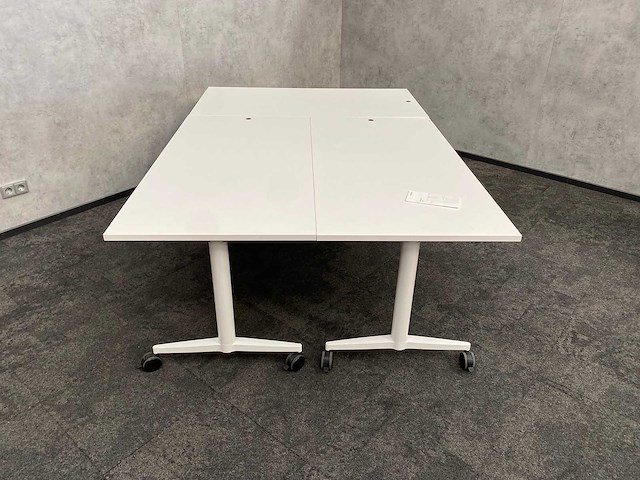 3x wilkahn timetable lift - verrijdbare zit-sta vergadertafel 150x75 - afbeelding 6 van  17