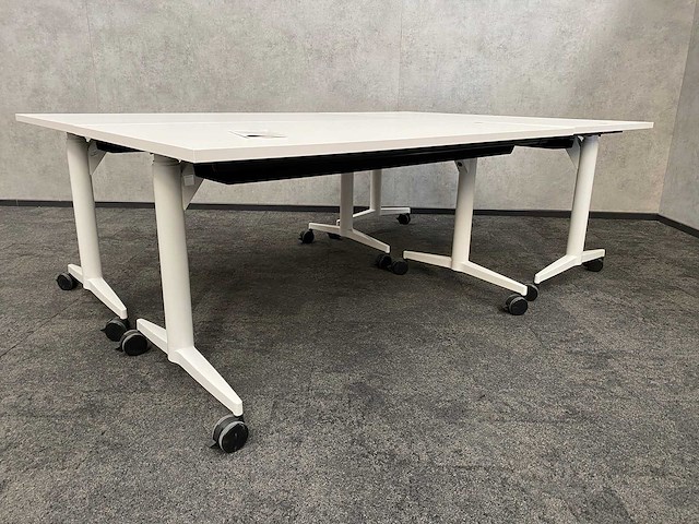 3x wilkahn timetable lift - verrijdbare zit-sta vergadertafel 150x75 - afbeelding 8 van  17