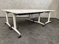 3x wilkahn timetable lift - verrijdbare zit-sta vergadertafel 150x75 - afbeelding 8 van  17