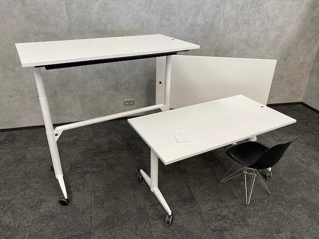 3x wilkahn timetable lift - verrijdbare zit-sta vergadertafel 150x75 - afbeelding 10 van  17