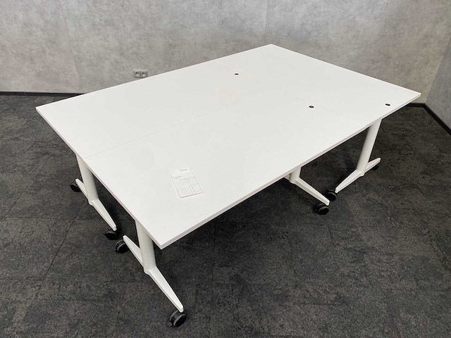 3x wilkahn timetable lift - verrijdbare zit-sta vergadertafel 150x75 - afbeelding 11 van  17