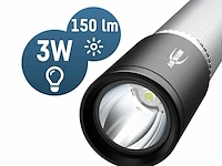 3x zaklamp 150b 150 lumen, ansmann, zilver en zwart - afbeelding 2 van  2